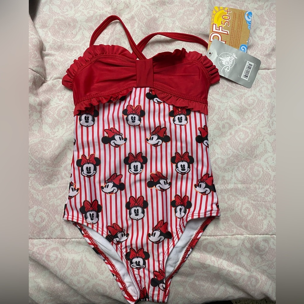 Disney Minnie Mouse PF50 Size 3T Bathing Suit